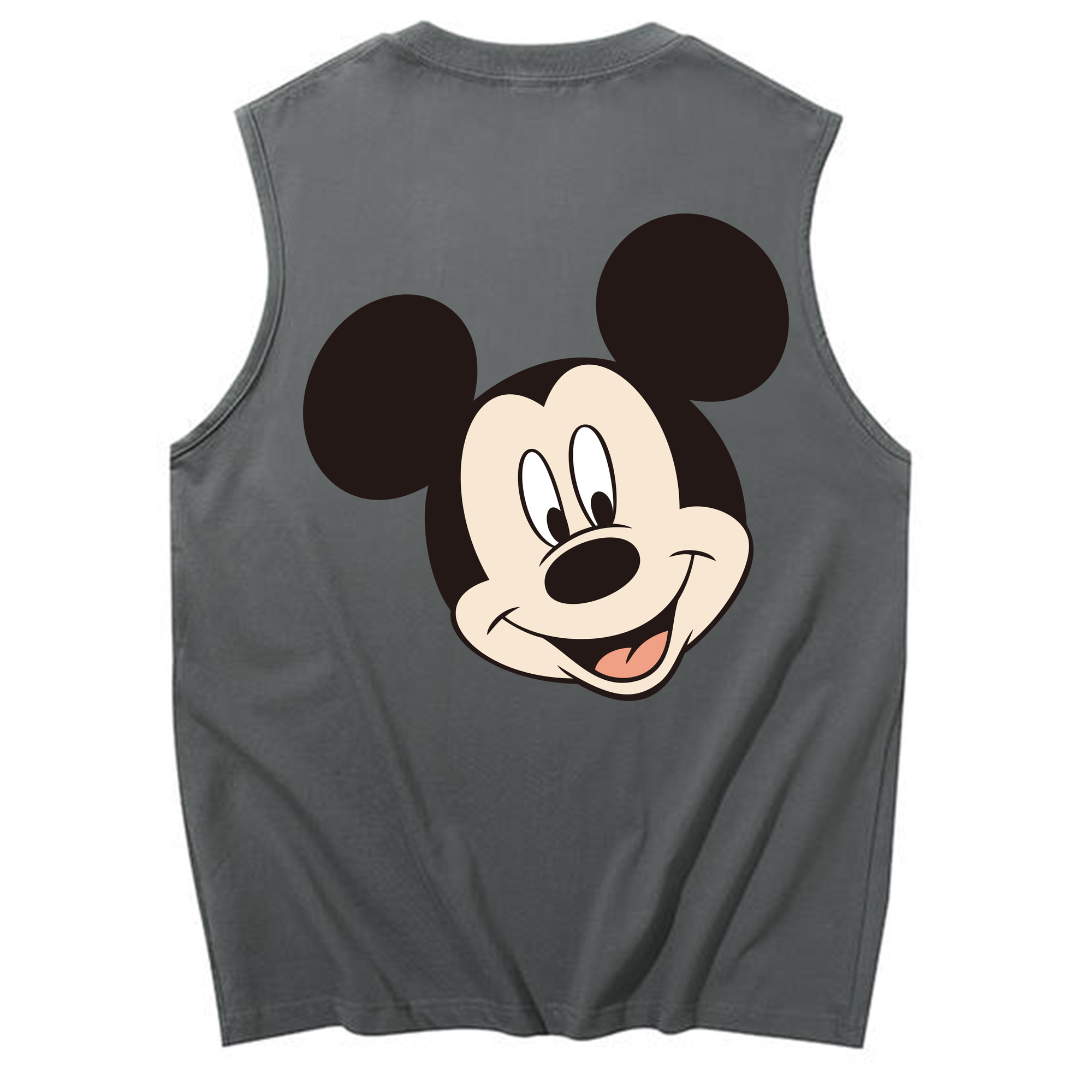 ミッキーマウス Mickey Mouse コットン100％タンクトップ（背面プリント）